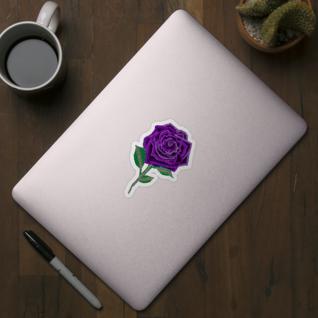 Rose - Monochrome Purple by Amy Diener